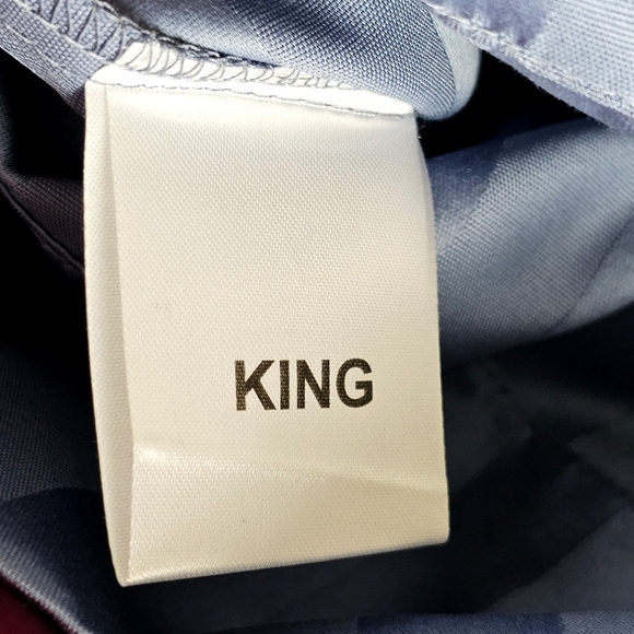 Northern Nights 500TC Damask Set Of 2 Luxury Blue King Pillowcases 100% Cotton - Picture 10 of 13